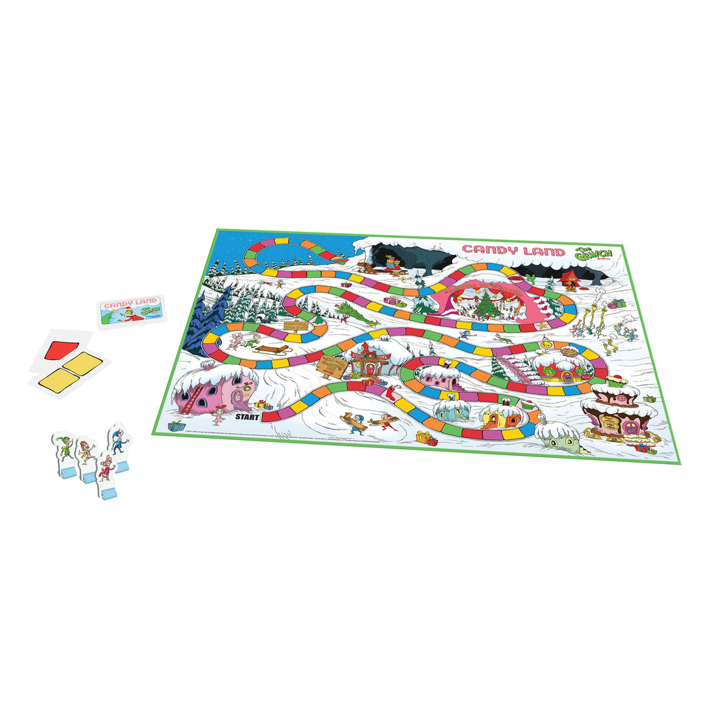 Candy Land board game with pieces on a white background
