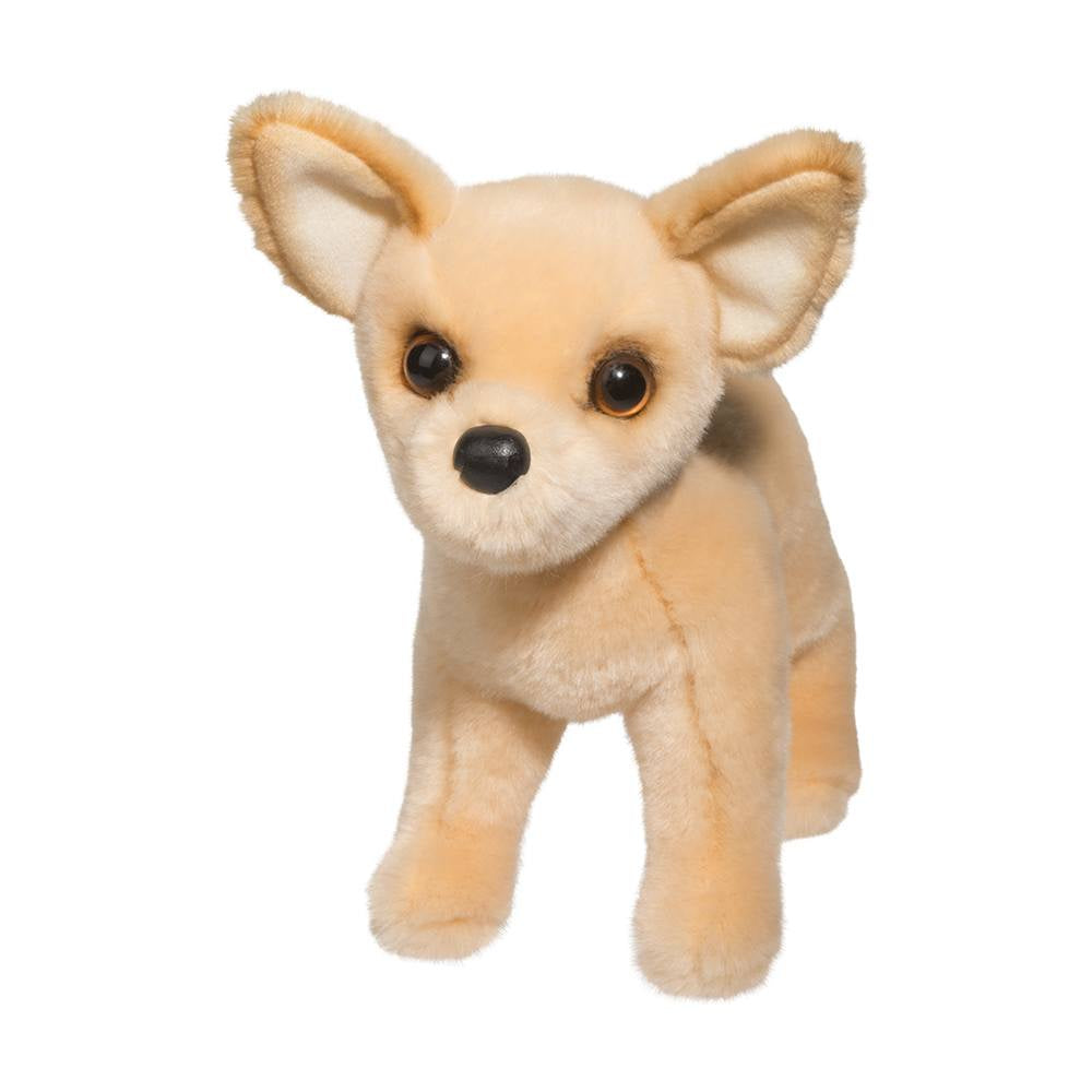 Plush toy dog with a white background