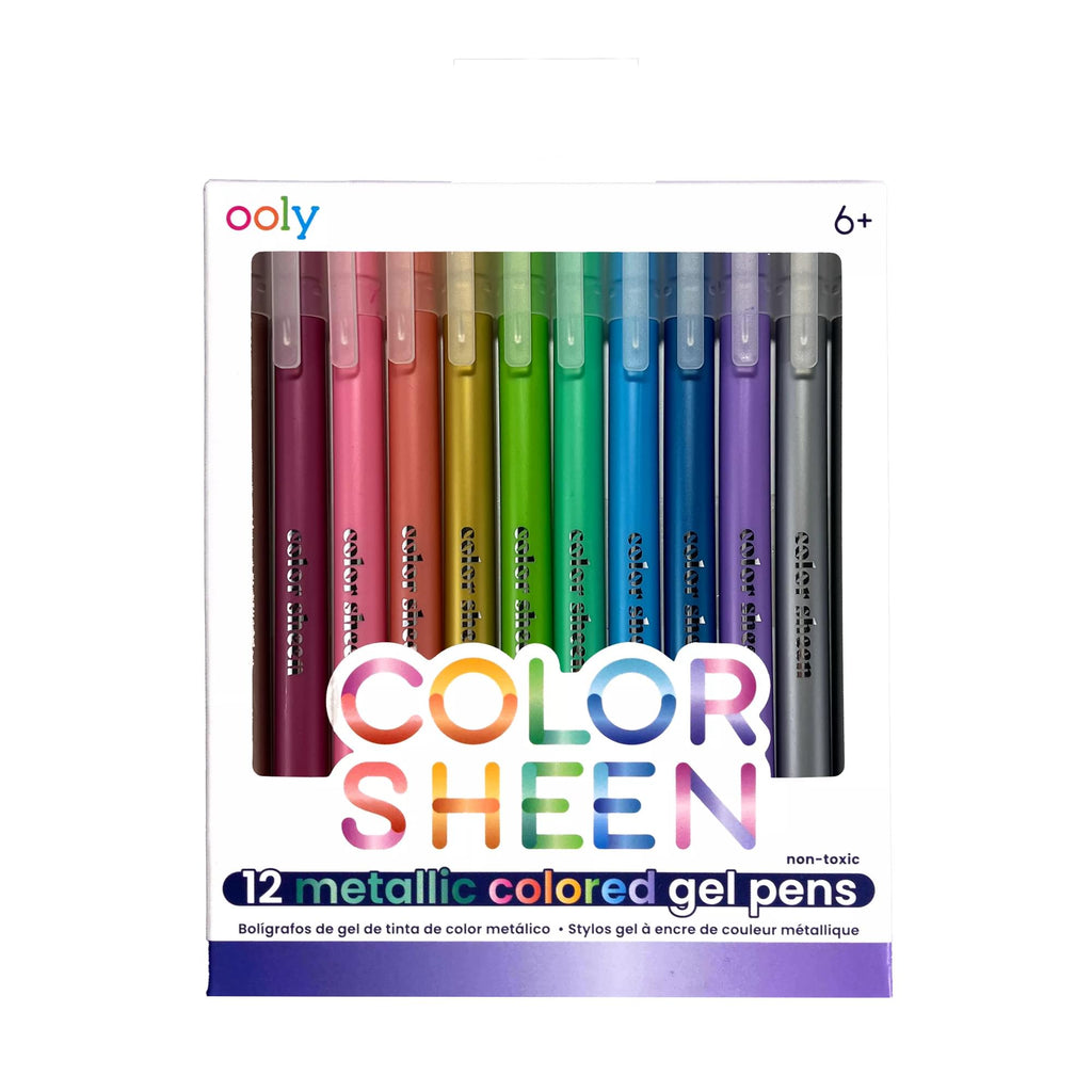 Color Sheen Metallic Colored Gel Pens Set of 12 | OOLY Art Supplies ...