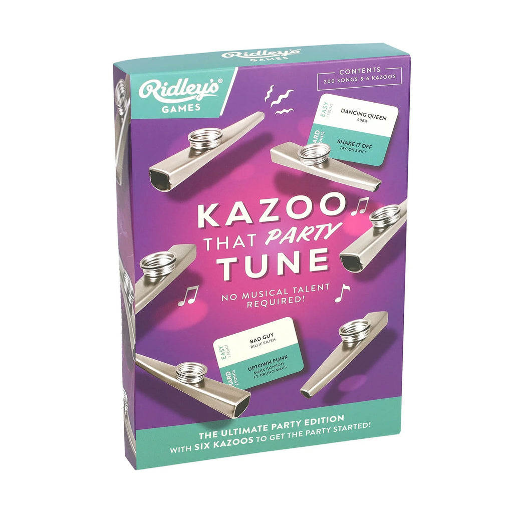 Box of Ridley's Games Kazoo That Party Tune on a white background