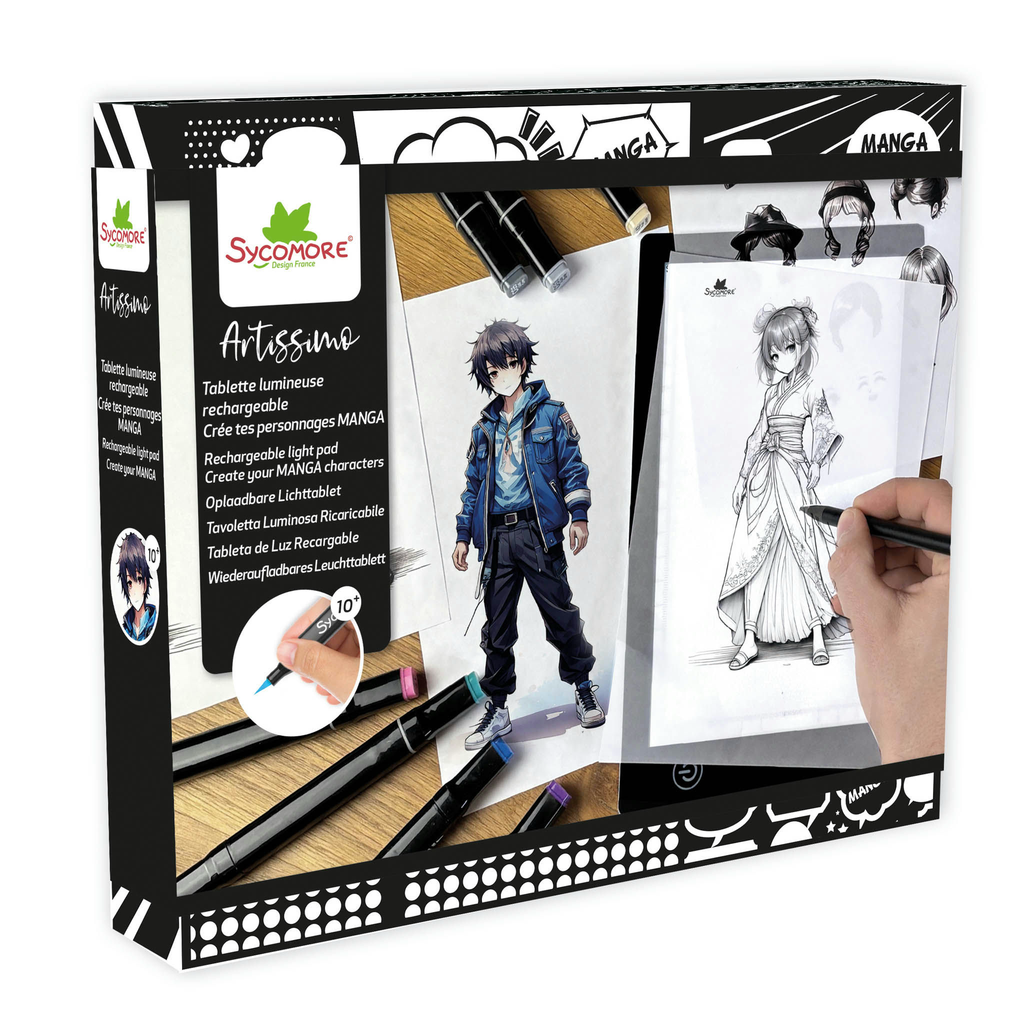 Sycomore Artissimo Create Your Manga Characters Rechargeable Light Pad ...