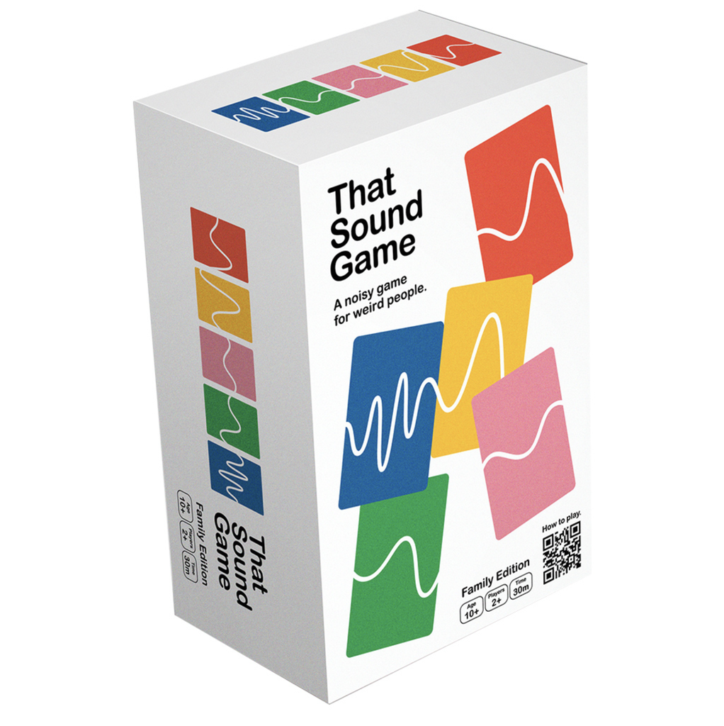 Image of That Sound Game - a noisy game for weird people packaging on a white background