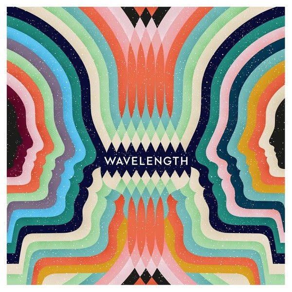 Colorful geometric pattern with 'WAVELENGTH' text in the center