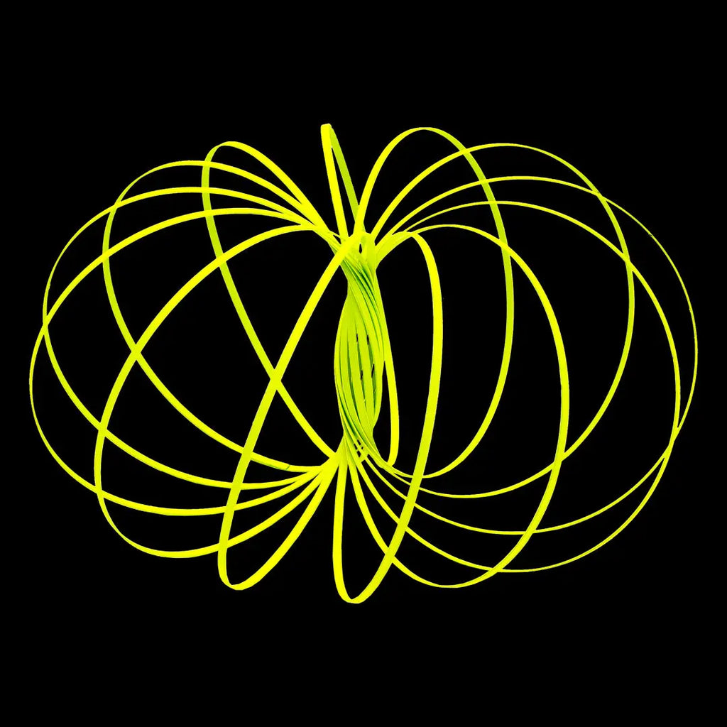 Yellow circular pattern on a black background