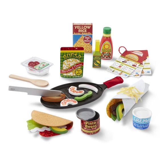 Pretend play food taco and tortilla set from Melissa & Doug - Preschool toys available at Little Lincoln's Toy Shop - Springfield, Illinois