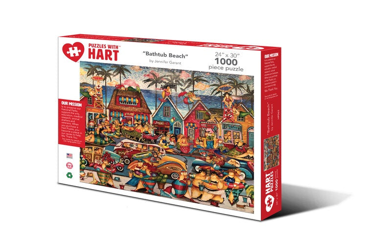 Image of Bathtub Beach 1000 piece puzzle packaging