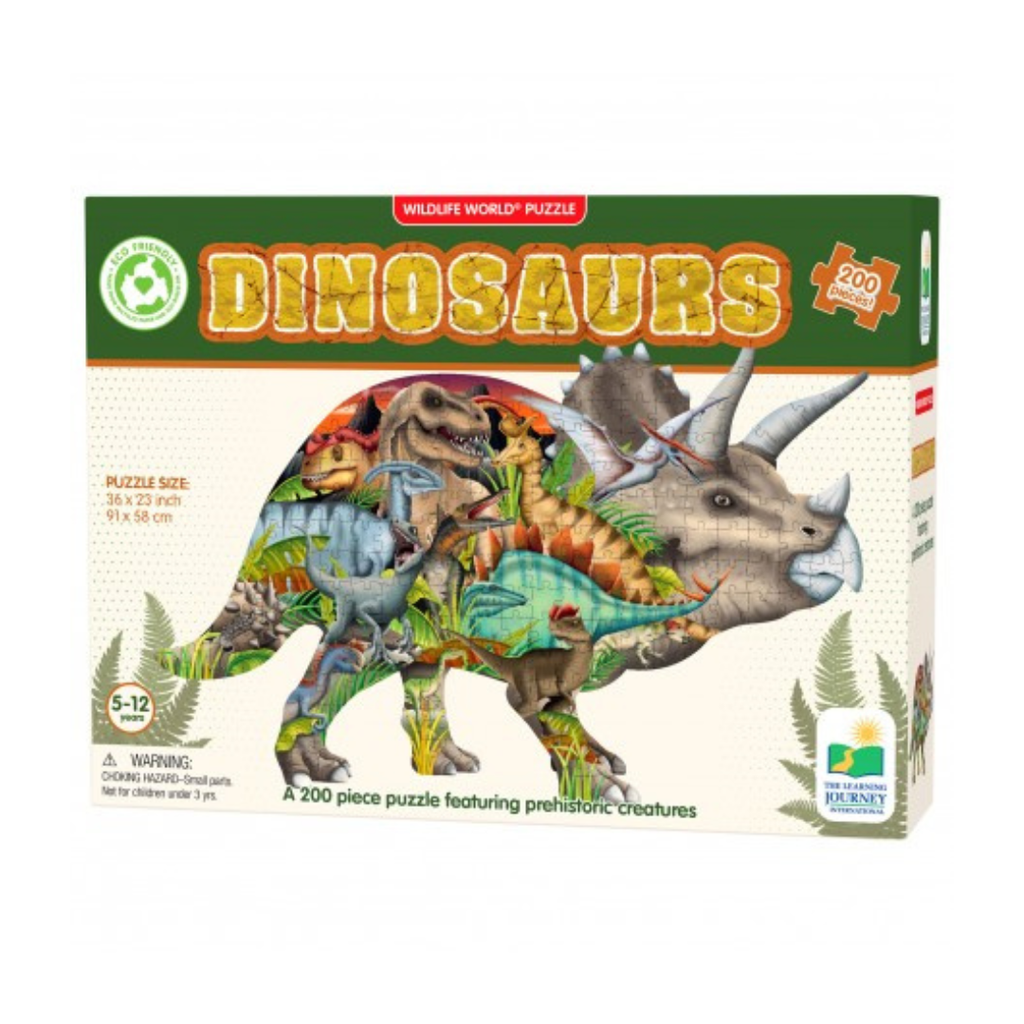 Image of 200 Pc Dinosaur Shaped Puzzle