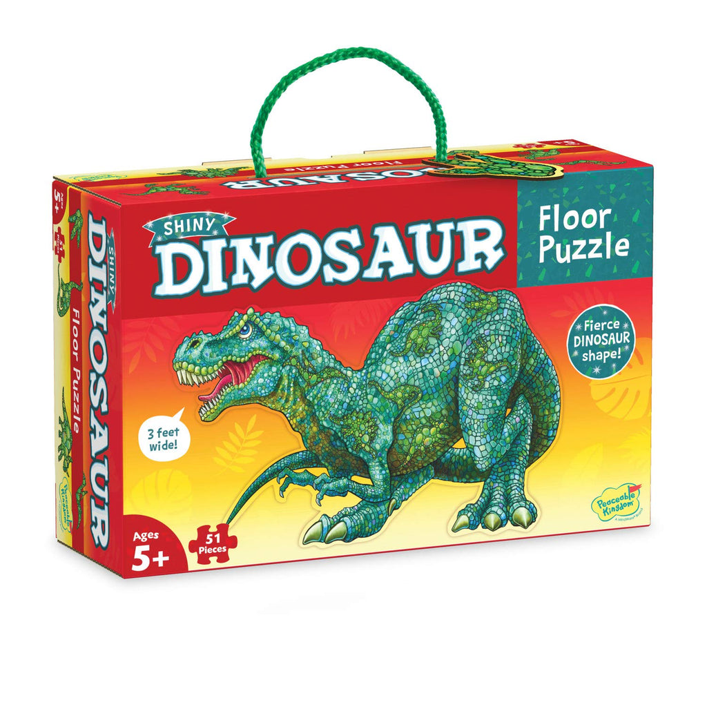 Image of Shiny Dinosaur Floor Puzzle from Peaceable Kingdom