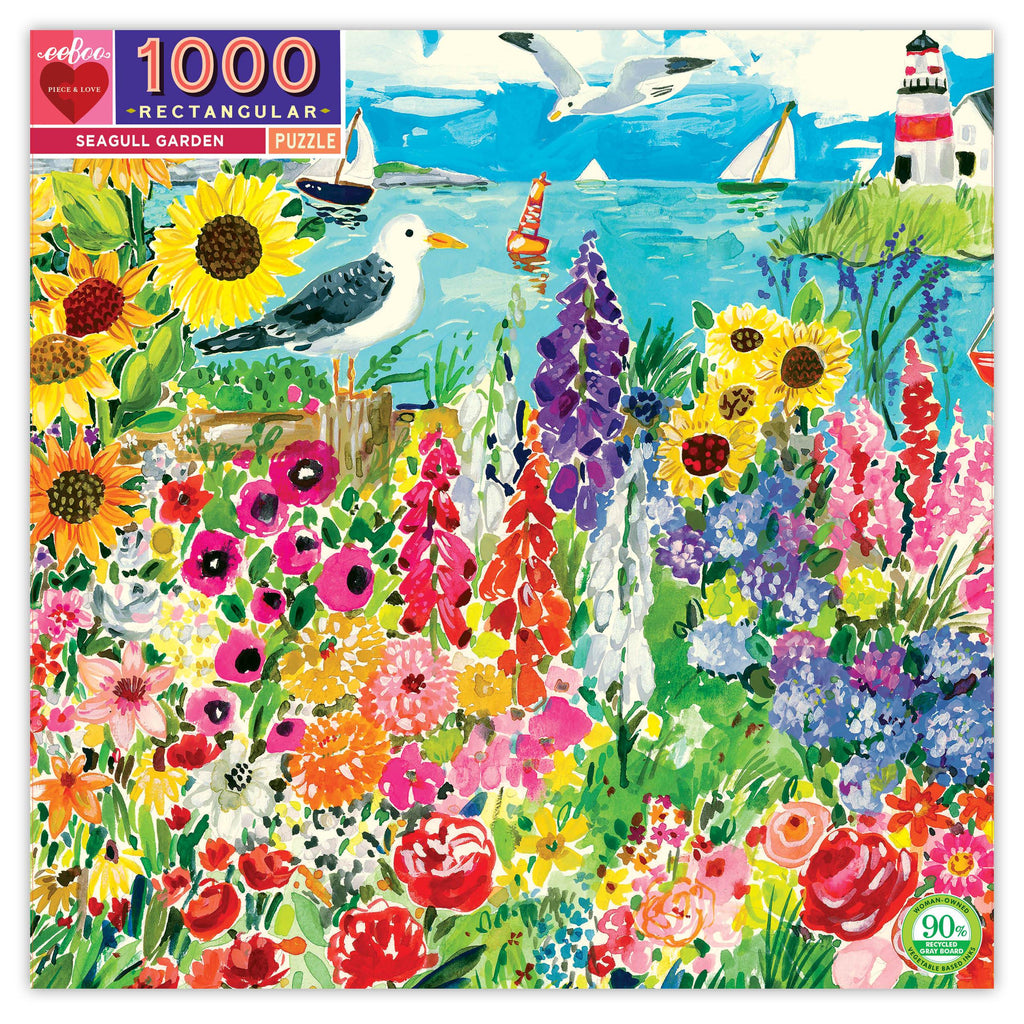 Image of Seagull Garden 1000 piece puzzle packaging