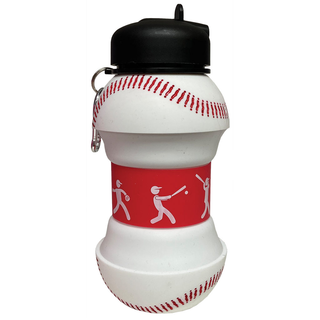 Image of extended baseball silicone water bottle