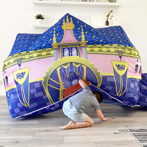 Image of child playing with AirFort Castle tent