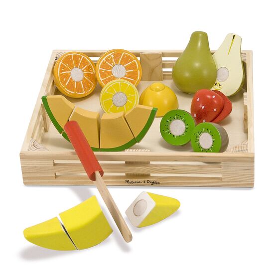 Image of Melissa & Doug wooden cutting fruit components