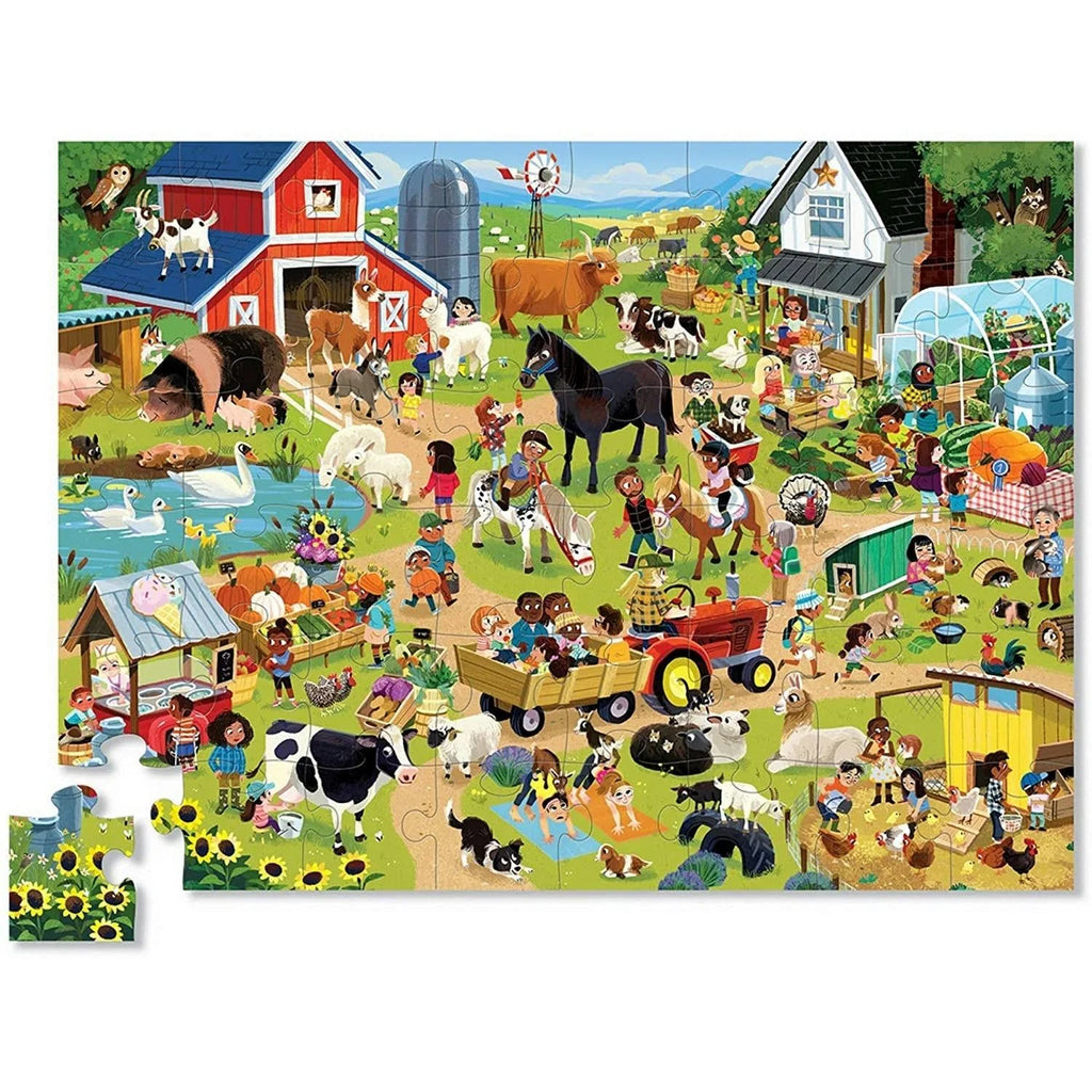 Image of almost completed day at the farm puzzle