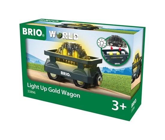 Image of BRIO Light Up Gold Wagon packaging