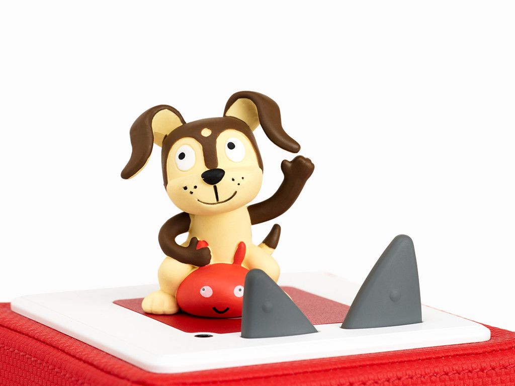 Image of Playtime and Action Songs figure sitting on Toniebox (sold separately)