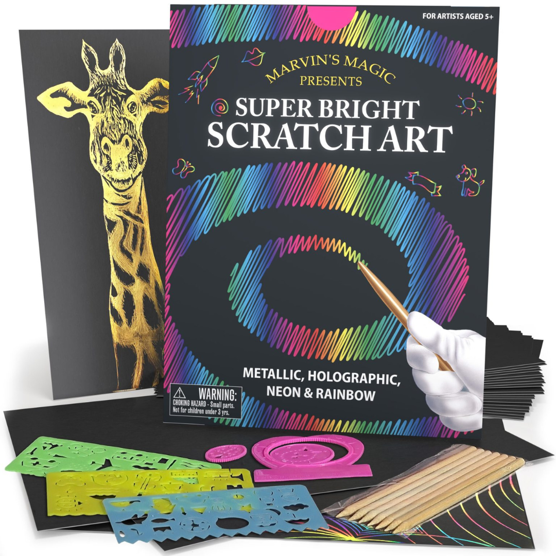 Scratch-Art Scratch-Brite Gold and Silver Scratchboards