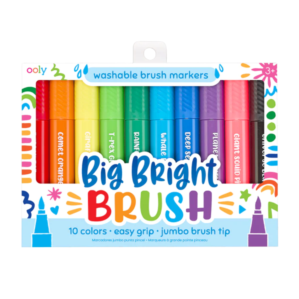 Image of Big Bright Brush 10pk Markers in packaging