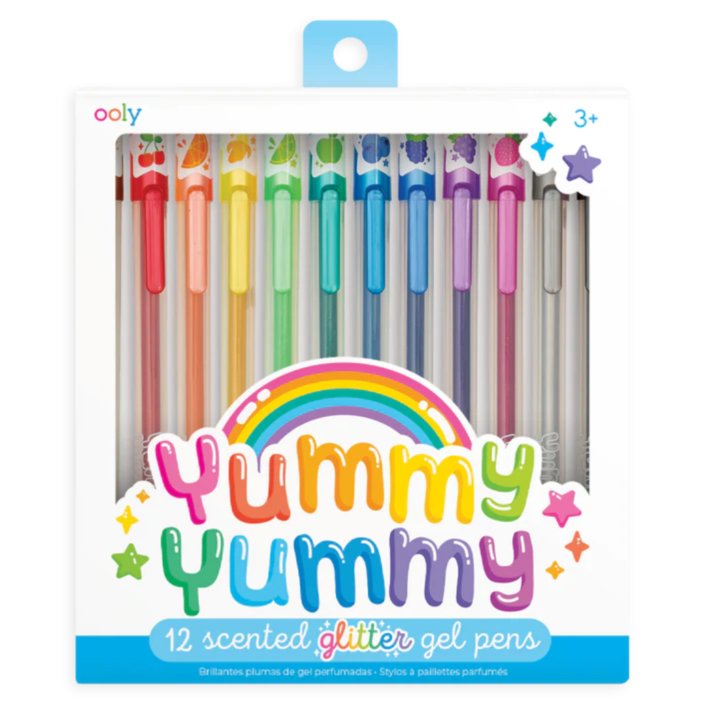 Image of Yummy Yummy Scented Colored Glitter Gel Pens packaging