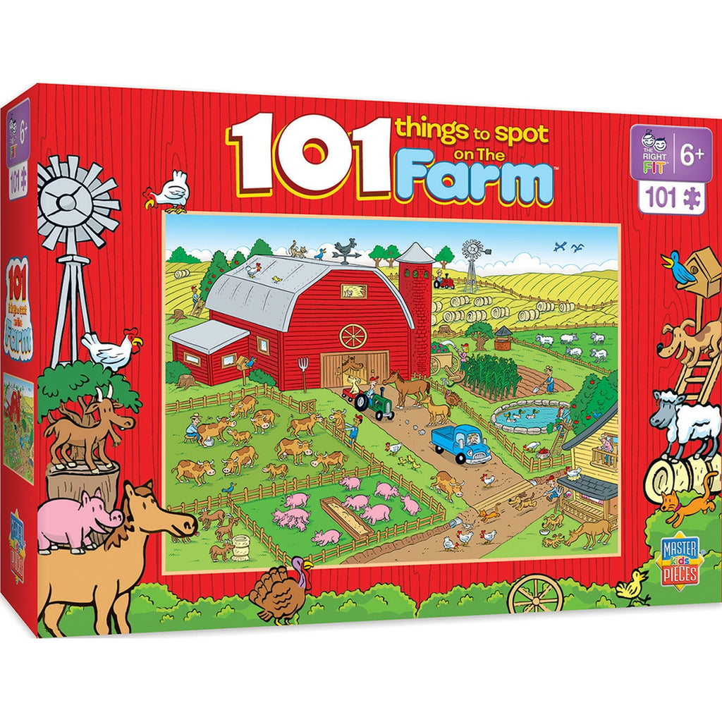 Image of 101 Things to Spot on the Farm puzzle packaging