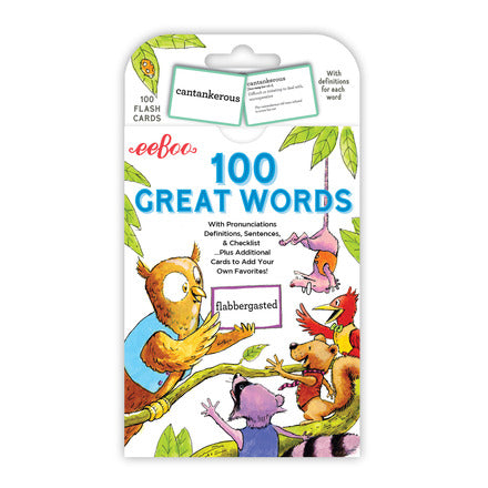 100 Great Words flash cards by eeBoo